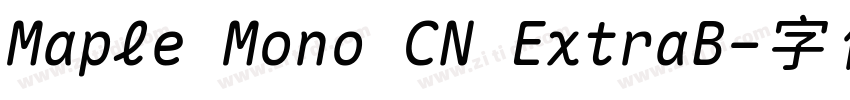 Maple Mono CN ExtraB字体转换